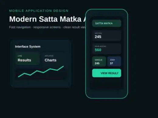 Satta Matka mobile app UI design and development visual